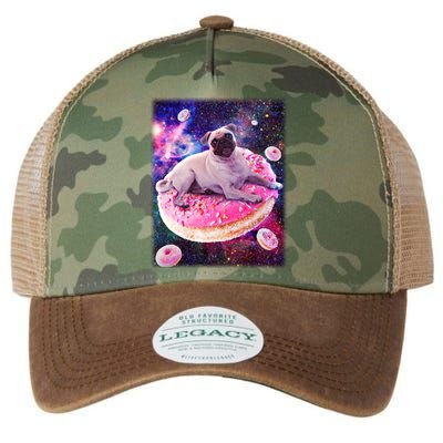 Space Donut Pug Legacy Tie Dye Trucker Hat