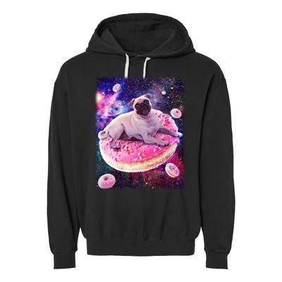 Space Donut Pug Garment-Dyed Fleece Hoodie