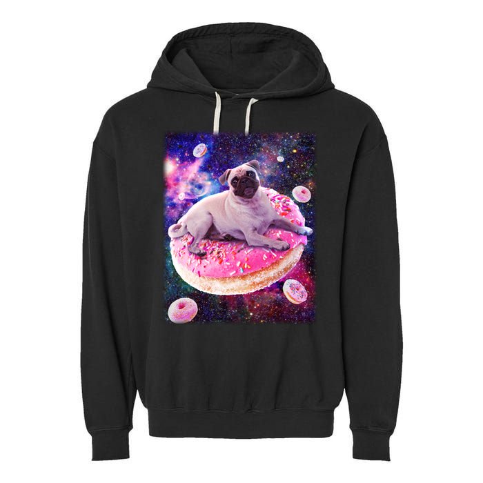 Space Donut Pug Garment-Dyed Fleece Hoodie