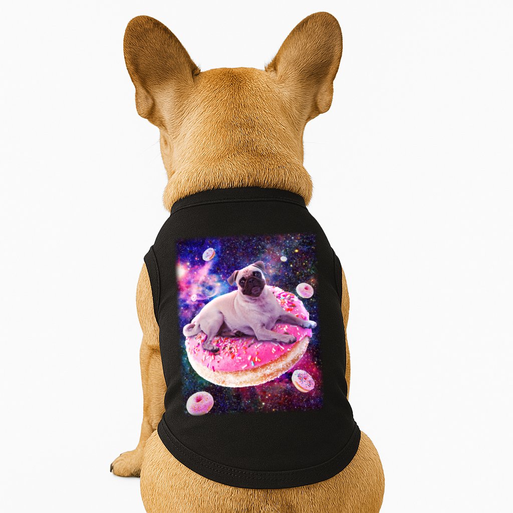 Space Donut Pug Doggie Tank