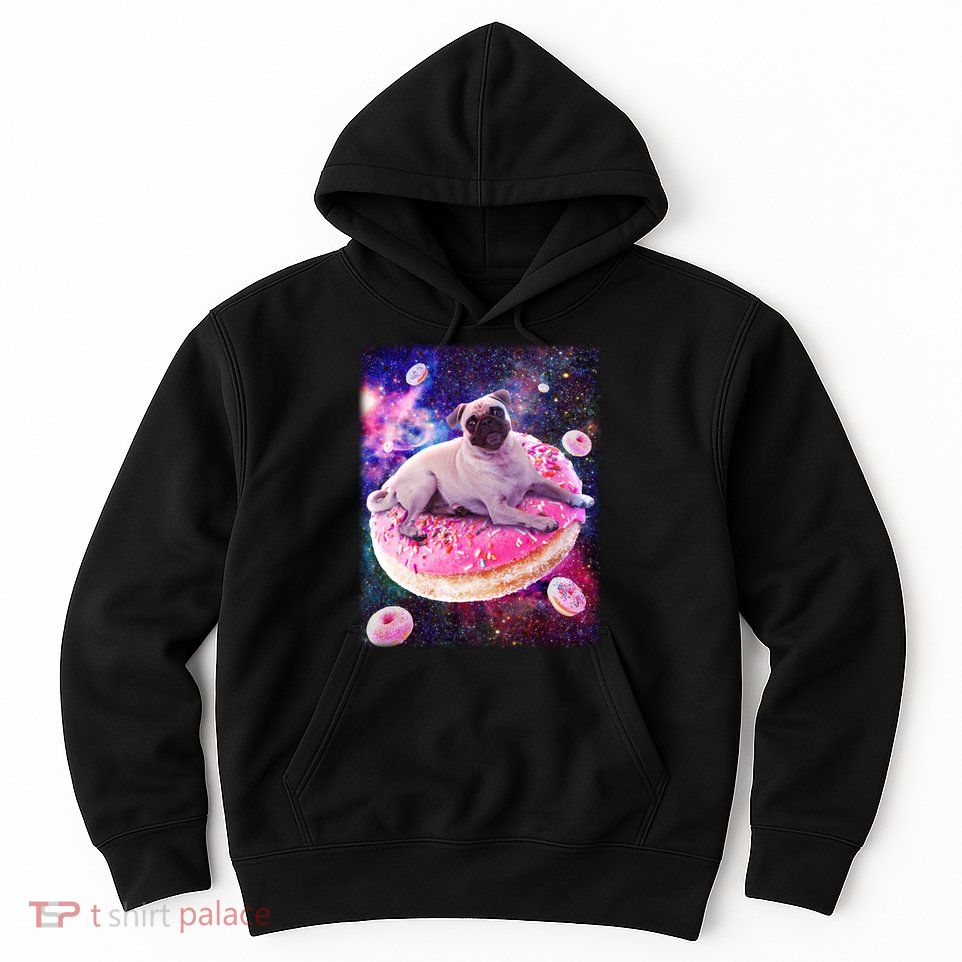 Space Donut Pug Hoodie