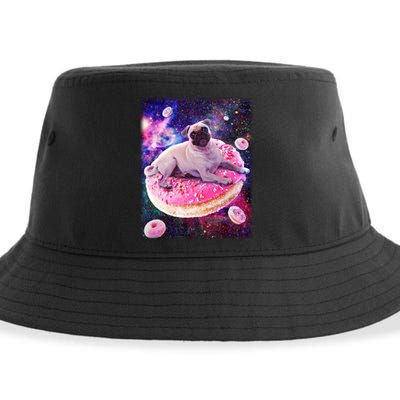 Space Donut Pug Sustainable Bucket Hat