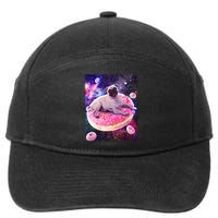 Space Donut Pug 7-Panel Snapback Hat