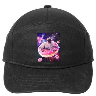 Space Donut Pug 7-Panel Snapback Hat