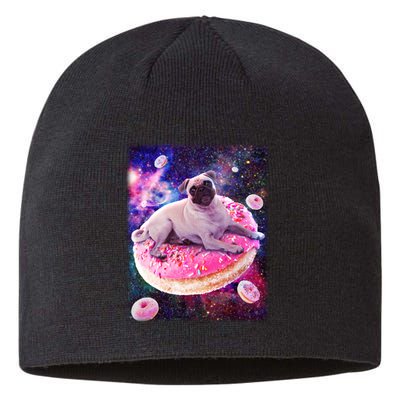 Space Donut Pug Sustainable Beanie