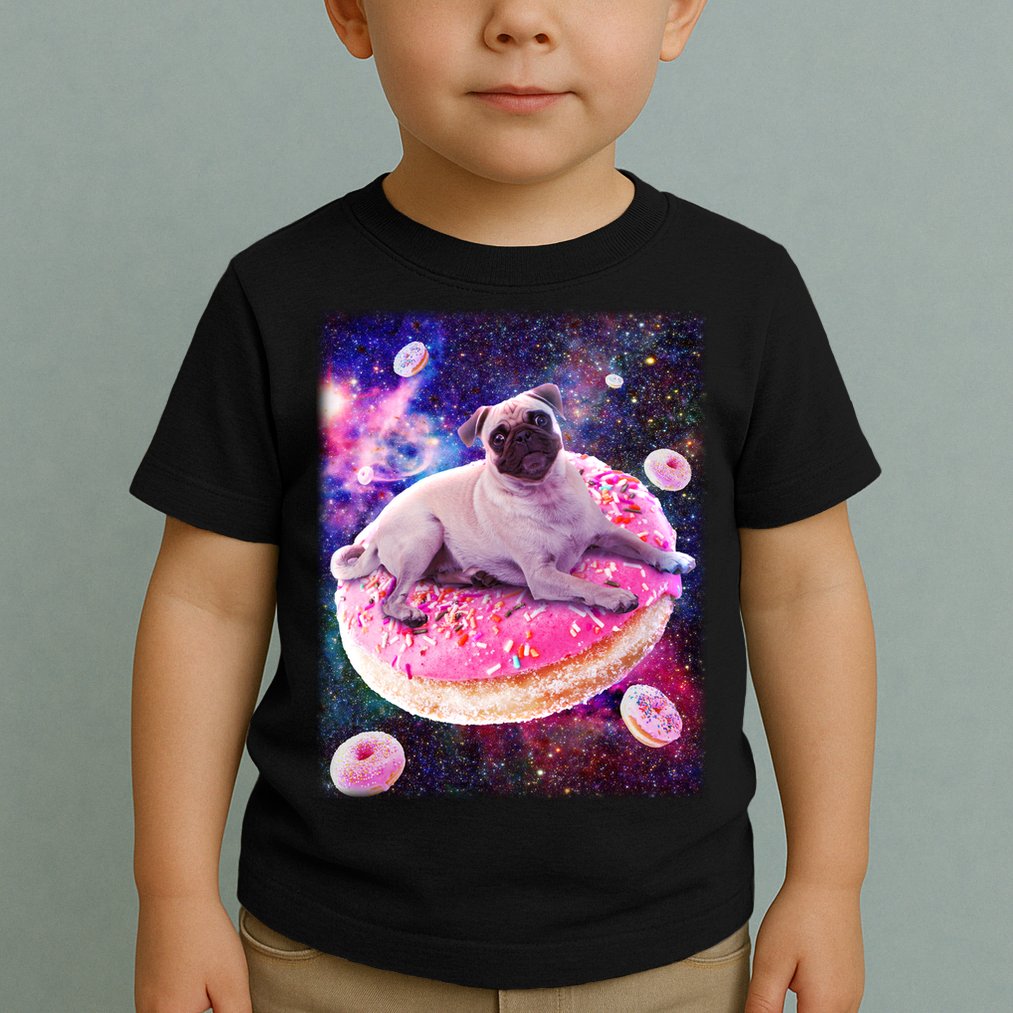 Space Donut Pug Toddler T-Shirt