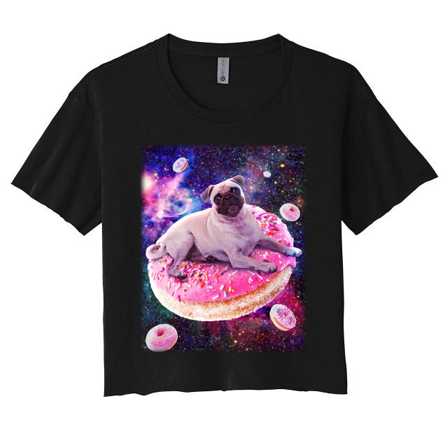 Space Donut Pug Crop Top