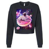 Space Donut Pug Cropped Pullover Crew