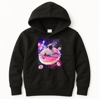 Space Donut Pug Kids Hoodie