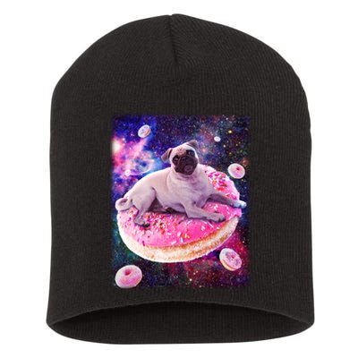 Space Donut Pug Short Acrylic Beanie