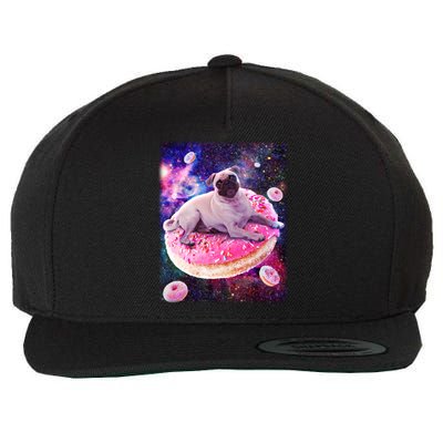 Space Donut Pug Wool Snapback Cap