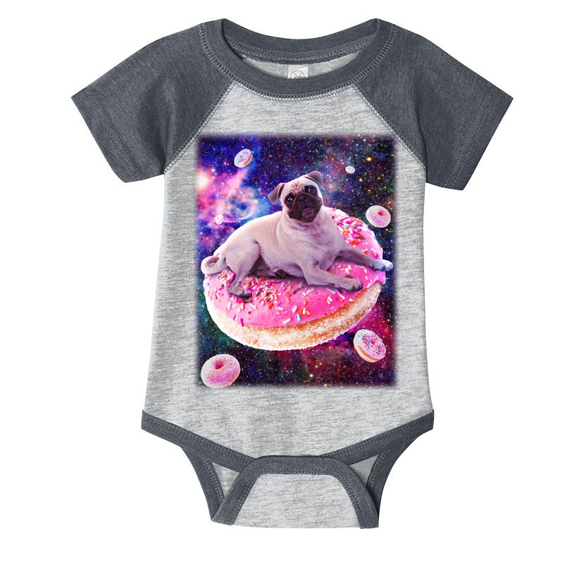 Space Donut Pug Infant Baby Jersey Bodysuit