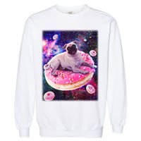 Space Donut Pug Garment-Dyed Sweatshirt