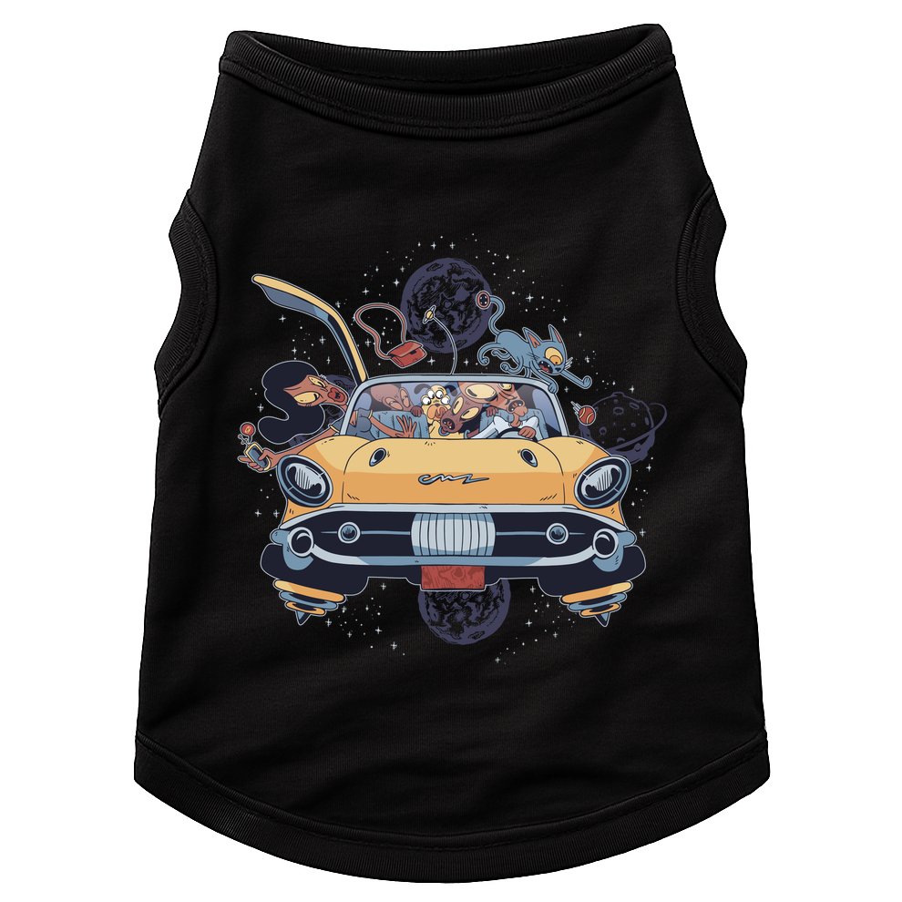 Space Family Cartoon Doggie Tank