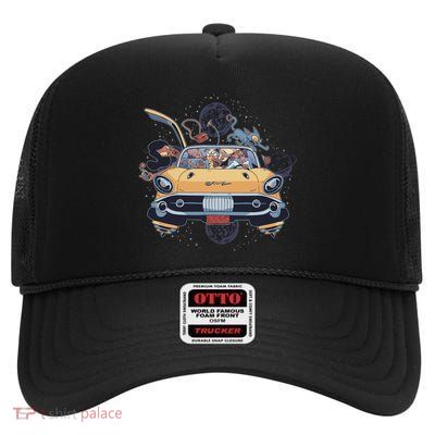 Space Family Cartoon High Crown Mesh Back Trucker Hat