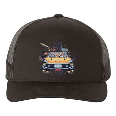 Space Family Cartoon Yupoong Adult 5-Panel Trucker Hat