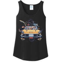 Space Family Cartoon Ladies Essential Tank