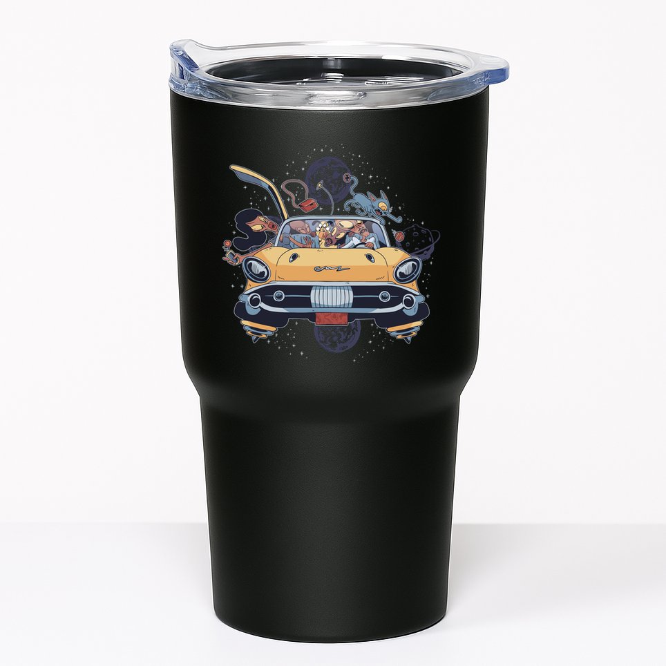 Space Family Cartoon Tumbler