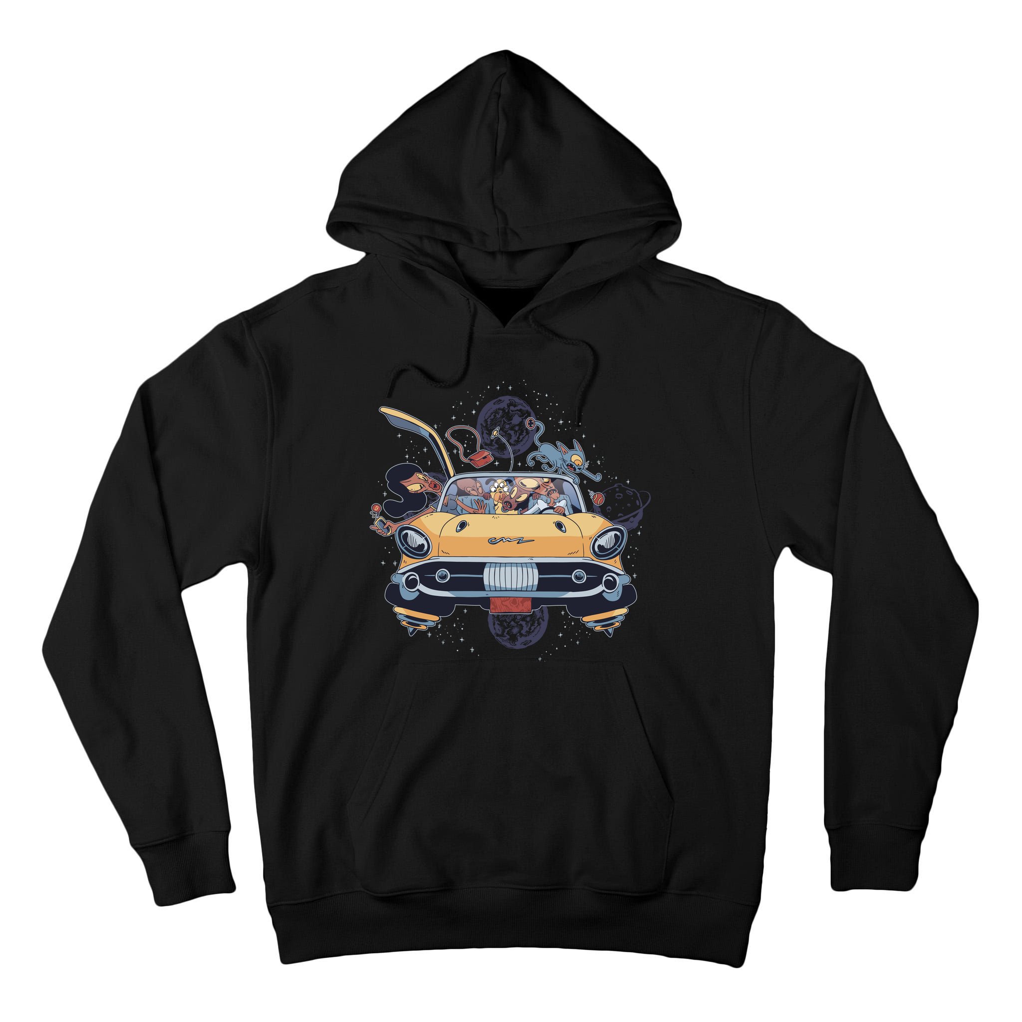 Space Family Cartoon Tall Hoodie