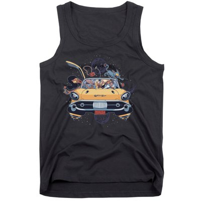 Space Family Cartoon Tank Top