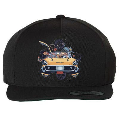 Space Family Cartoon Wool Snapback Cap