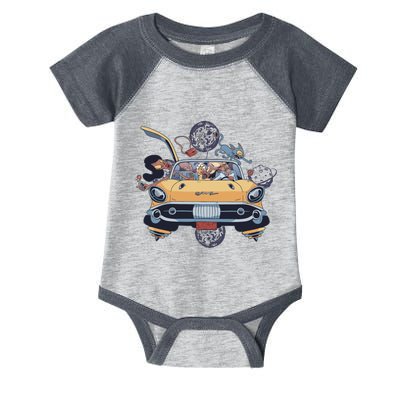 Space Family Cartoon Infant Baby Jersey Bodysuit