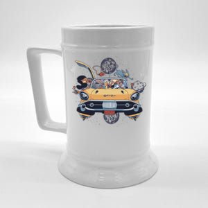 Space Family Cartoon Beer Stein