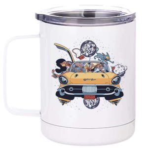 Space Family Cartoon 12 oz Stainless Steel Tumbler Cup