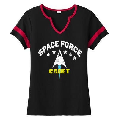 Space Force Cadet Ladies Halftime Notch Neck Tee