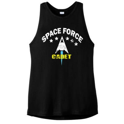 Space Force Cadet Ladies PosiCharge Tri-Blend Wicking Tank