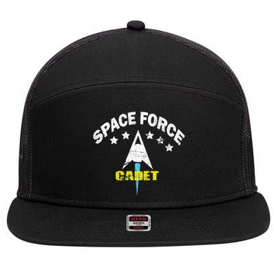 Space Force Cadet 7 Panel Mesh Trucker Snapback Hat