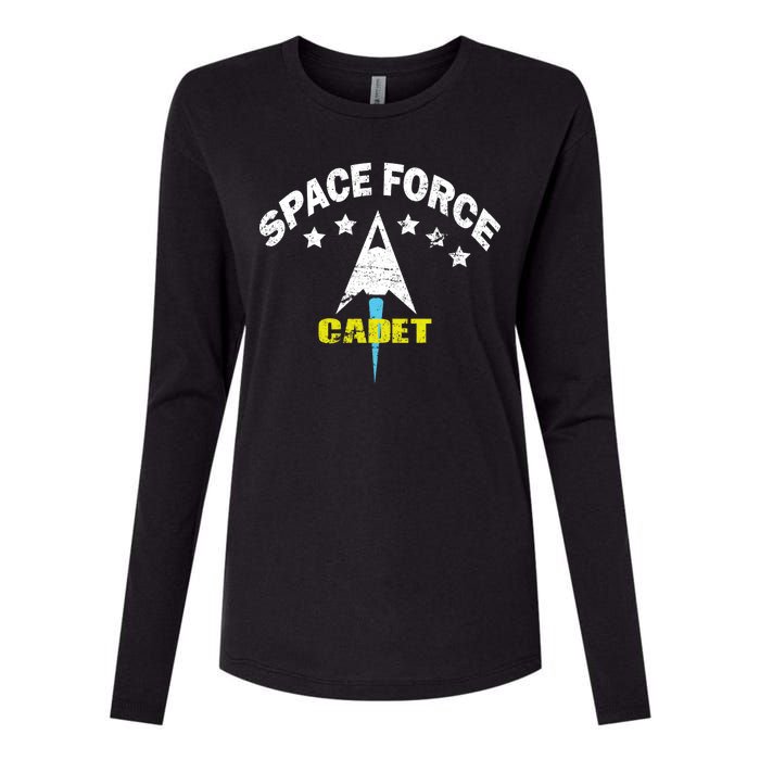 Space Force Cadet Womens Cotton Relaxed Long Sleeve T-Shirt