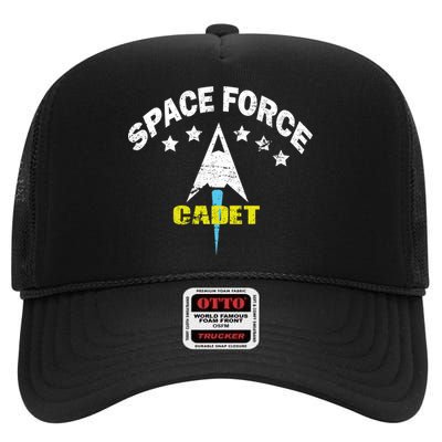 Space Force Cadet High Crown Mesh Back Trucker Hat