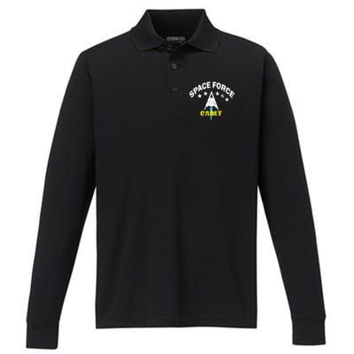 Space Force Cadet Performance Long Sleeve Polo