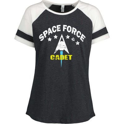 Space Force Cadet Enza Ladies Jersey Colorblock Tee