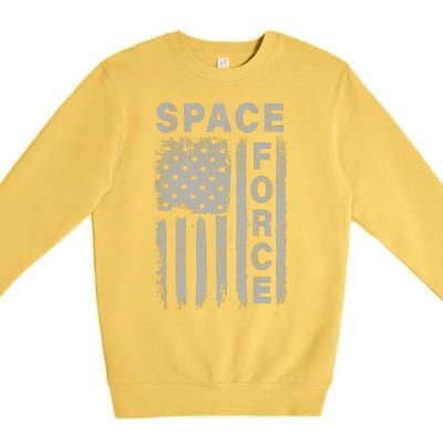 Space Force Grunge Flag Premium Crewneck Sweatshirt