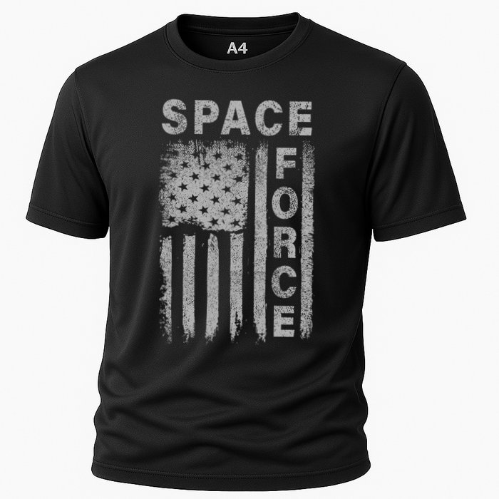 Space Force Grunge Flag Cooling Performance Crew T-Shirt