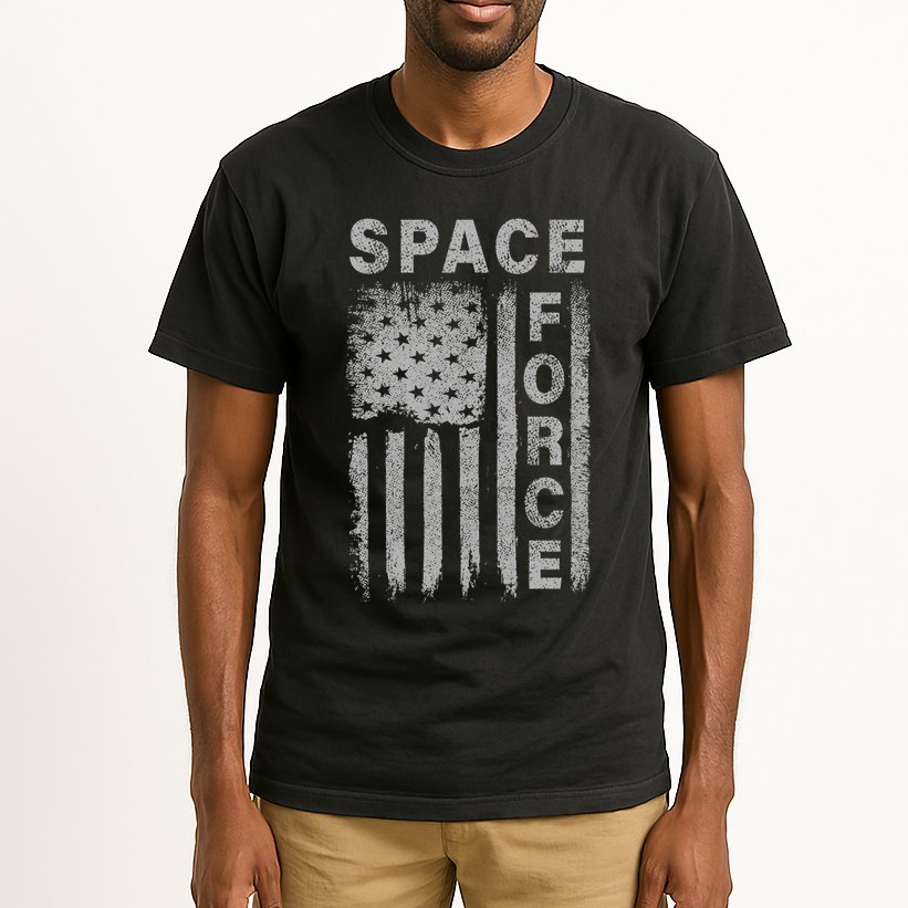 Space Force Grunge Flag Tall T-Shirt