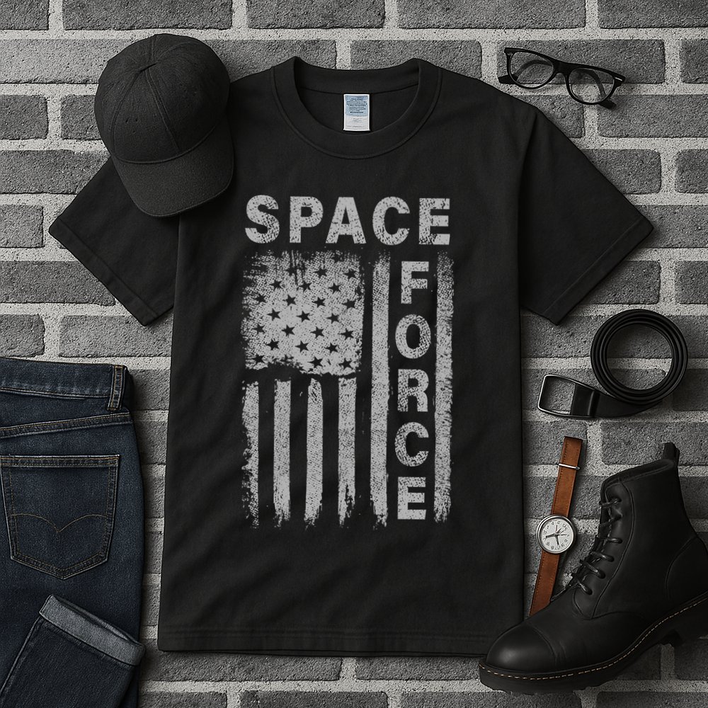 Space Force Grunge Flag Tall T-Shirt
