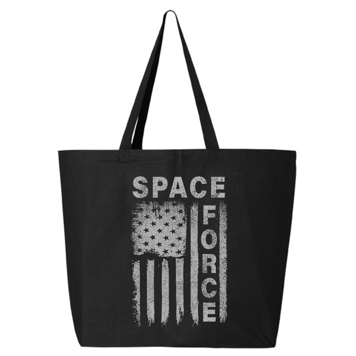 Space Force Grunge Flag 25L Jumbo Tote
