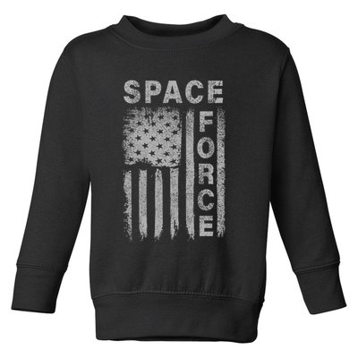 Space Force Grunge Flag Toddler Sweatshirt