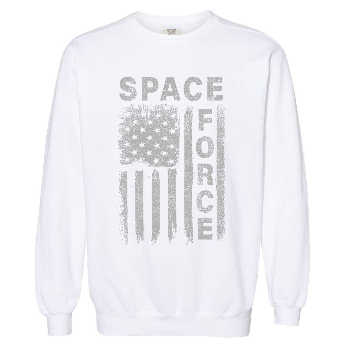 Space Force Grunge Flag Garment-Dyed Sweatshirt