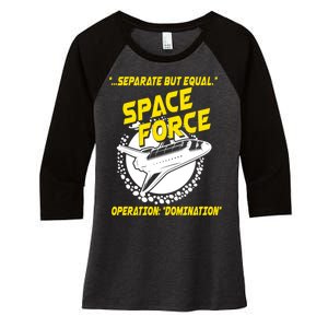 Space Force Operation Domination Women's Tri-Blend 3/4-Sleeve Raglan Shirt