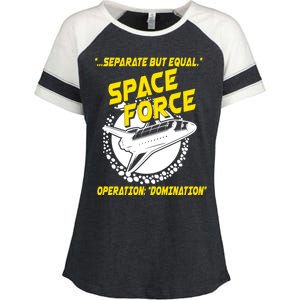 Space Force Operation Domination Enza Ladies Jersey Colorblock Tee