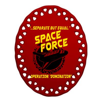 Space Force Operation Domination Ceramic Oval Ornament