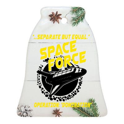 Space Force Operation Domination Ceramic Bell Ornament