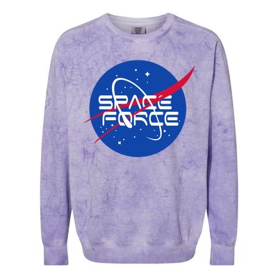 Space Force USA United States Logo Colorblast Crewneck Sweatshirt