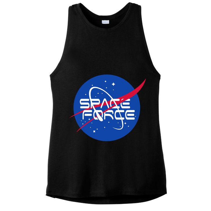 Space Force USA United States Logo Ladies PosiCharge Tri-Blend Wicking Tank
