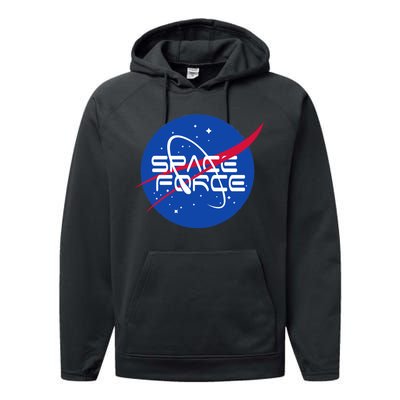 Space Force USA United States Logo Performance Fleece Hoodie