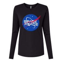 Space Force USA United States Logo Womens Cotton Relaxed Long Sleeve T-Shirt